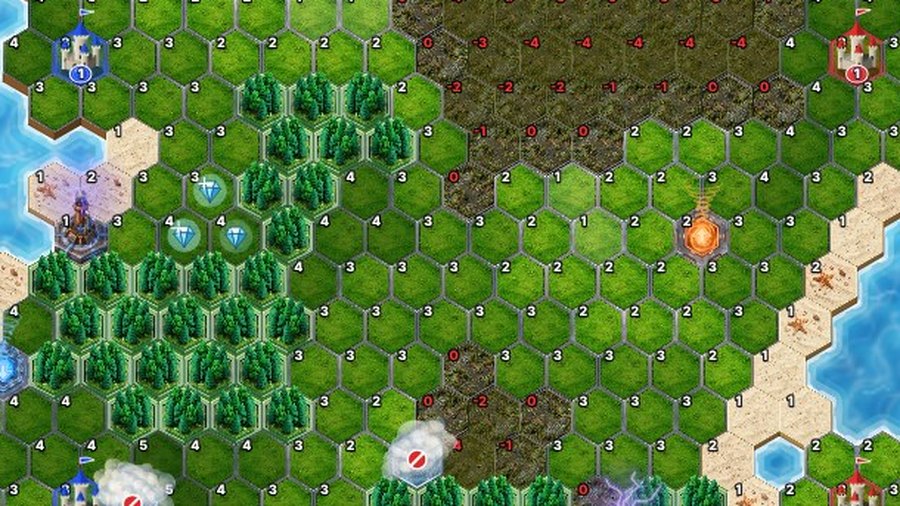A drifting cloud blocking hexes on the board.